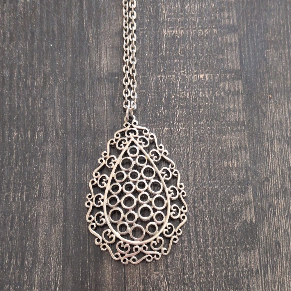 Vintage Teardrop Chain Necklace